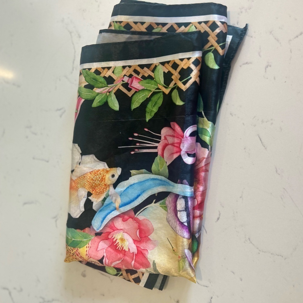 Sephora Wrapper Tropical Birds of Paradise Pink Black Gold - Picture 12 of 12